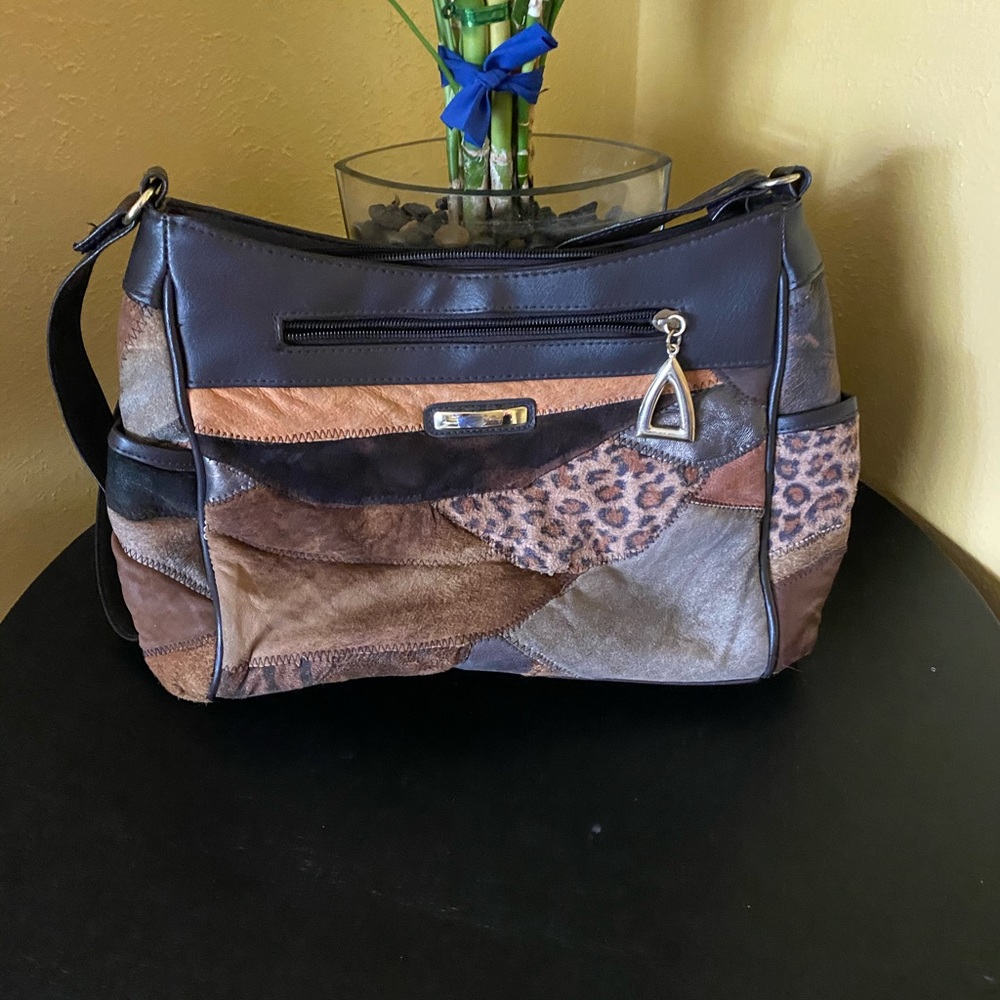 Animal print purse.